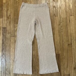 Gentle Fawn Beige Ribbed Wide Leg‎ Knit Pants Size M